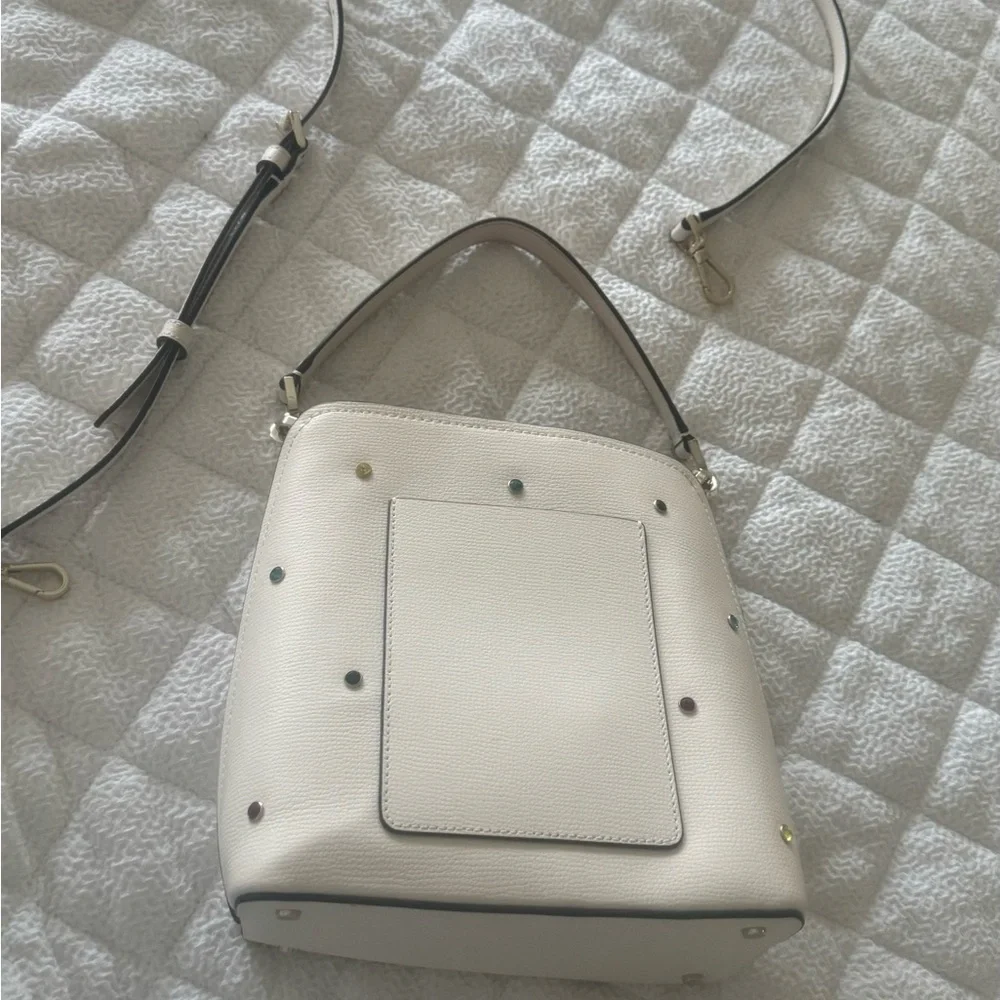 Kate Spade Cream Shoulder Bag with Multicolor Studs - Picture 3 of 5